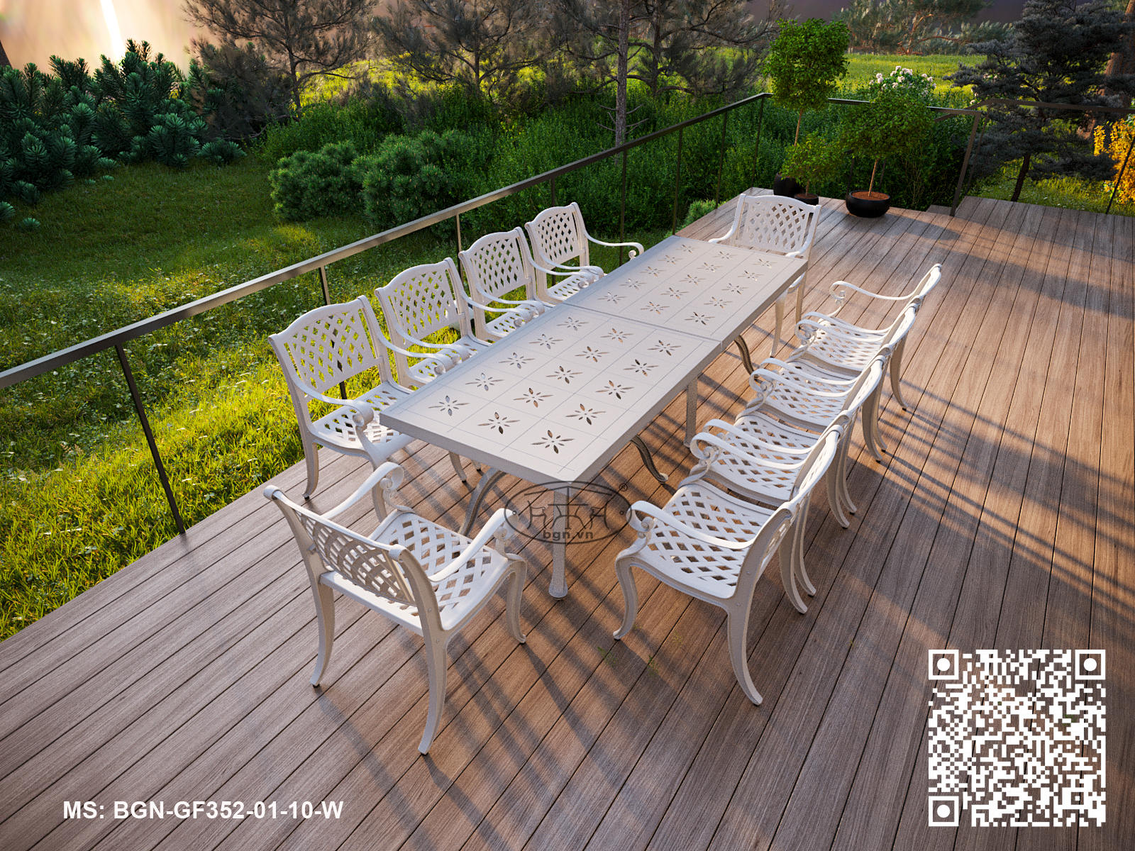 Bộ Bàn Ghế Sân Vườn GF352-01-10