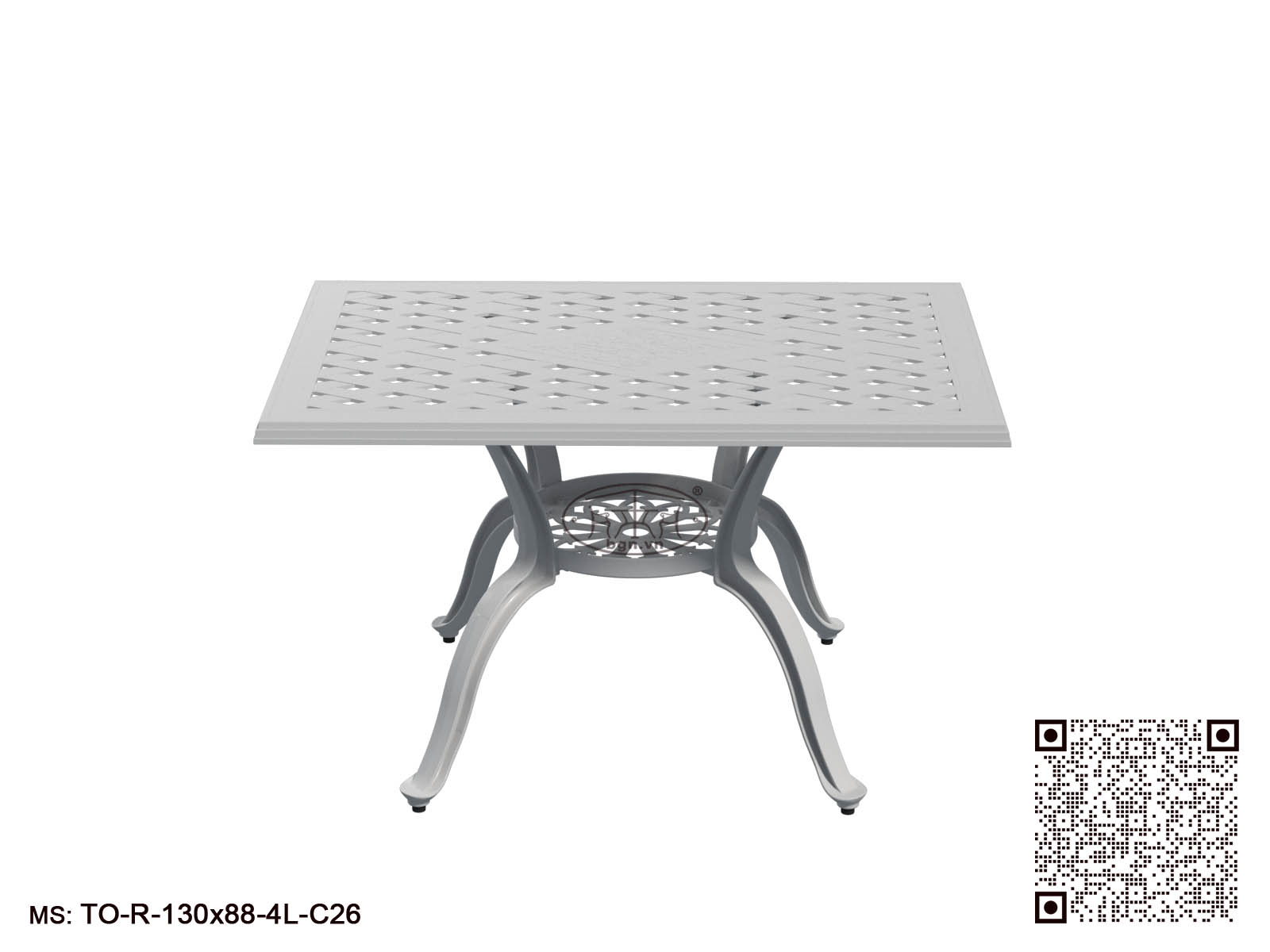 Bàn Nhôm Chữ Nhật Hoa Văn 1300x880